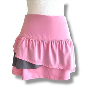 Fila Pink Tiered Ruffle Tennis, Pickleball. Golf Skort. Women’s Size Medium